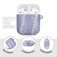 Puakenikeni and Maile Lei AirPods Case Purple Double Strand Lei LT9 - Polynesian Pride
