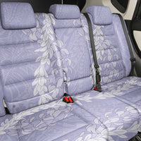 Puakenikeni and Maile Lei Back Car Seat Cover Purple Double Strand Lei