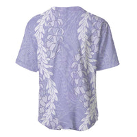 Puakenikeni and Maile Lei Baseball Jersey Purple Double Strand Lei