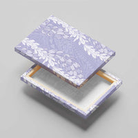 Puakenikeni and Maile Lei Canvas Wall Art Purple Double Strand Lei LT9 - Polynesian Pride