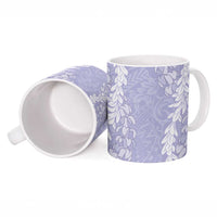 Puakenikeni and Maile Lei Ceramic Mug Purple Double Strand Lei LT9 - Polynesian Pride