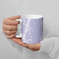 Puakenikeni and Maile Lei Ceramic Mug Purple Double Strand Lei LT9 - Polynesian Pride
