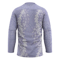 Puakenikeni and Maile Lei Hockey Jersey Purple Double Strand Lei LT9 - Polynesian Pride