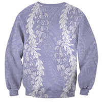 Puakenikeni and Maile Lei Sweatshirt Purple Double Strand Lei LT9 - Polynesian Pride