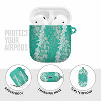 Puakenikeni and Maile Lei AirPods Case Sage Green Double Strand Lei LT9 - Polynesian Pride