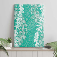 Puakenikeni and Maile Lei Canvas Wall Art Sage Green Double Strand Lei LT9 - Polynesian Pride