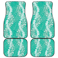 Puakenikeni and Maile Lei Car Mats Sage Green Double Strand Lei LT9 - Polynesian Pride
