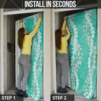 Puakenikeni and Maile Lei Door Cover Sage Green Double Strand Lei LT9 - Polynesian Pride