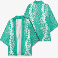Puakenikeni and Maile Lei Kimono Sage Green Double Strand Lei LT9 - Polynesian Pride
