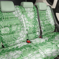 Green Puakenikeni and Maile Lei Back Car Seat Cover Hawaiian Style Tribal Tapa Double Strand Lei