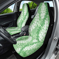 Green Puakenikeni and Maile Lei Car Seat Cover Hawaiian Style Tribal Tapa Double Strand Lei