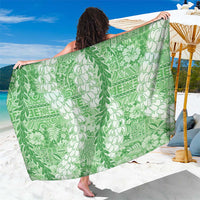 Green Puakenikeni and Maile Lei Sarong Hawaiian Style Tribal Tapa Double Strand Lei