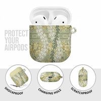 Vintage Puakenikeni and Maile Lei AirPods Case Hawaiian Style Tribal Tapa Double Strand Lei - Polynesian Pride
