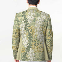 Vintage Puakenikeni and Maile Lei Blazer Hawaiian Style Tribal Tapa Double Strand Lei - Polynesian Pride