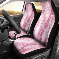 Pink Puakenikeni and Maile Lei Car Seat Cover Hawaiian Style Tribal Tapa Double Strand Lei