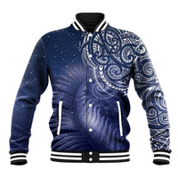 New Zealand Galaxy Fern Baseball Jacket LT9 Unisex Galaxy - Polynesian Pride