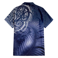New Zealand Galaxy Fern Family Matching Off Shoulder Maxi Dress and Hawaiian Shirt LT9 - Polynesian Pride