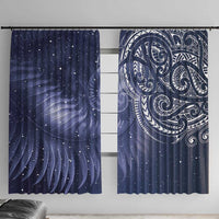 New Zealand Galaxy Fern Window Curtain LT9 With Hooks Galaxy - Polynesian Pride