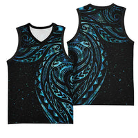 New Zealand Matariki Basketball Jersey Galaxy Maori Tribal Tattoo - Polynesian Pride