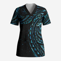 New Zealand Matariki Scrub Top Galaxy Maori Tribal Tattoo - Polynesian Pride
