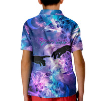 I Love You In Every Universe Personalised Kid Polo Shirt Polynesian Pattern Galaxy Style LT9 - Polynesian Pride
