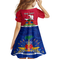 Haiti Independence Day Family Matching Off Shoulder Short Dress and Hawaiian Shirt Libete Egalite Fratenite Ayiti 1804 With Polynesian Pattern LT9 - Polynesian Pride