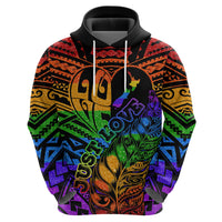 New Zealand LGBT Fern Heart Zip Hoodie Dont judge What You Dont Understand LT9 - Polynesian Pride