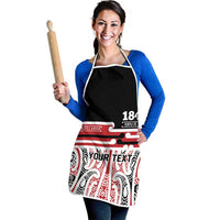 Personalised Toitu Te Tiriti Aotearoa 1840 Apron Red Kowhaiwhai Puhoro LT9 - Polynesian Pride