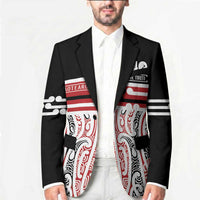 Personalised Toitu Te Tiriti Aotearoa 1840 Blazer Red Kowhaiwhai Puhoro LT9 - Polynesian Pride