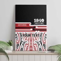 Personalised Toitu Te Tiriti Aotearoa 1840 Canvas Wall Art Red Kowhaiwhai Puhoro LT9 - Polynesian Pride