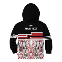 Personalised Toitu Te Tiriti Aotearoa 1840 Kid Hoodie Red Kowhaiwhai Puhoro LT9 - Polynesian Pride