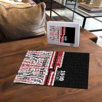 Personalised Toitu Te Tiriti Aotearoa 1840 Puzzle Red Kowhaiwhai Puhoro LT9 - Polynesian Pride