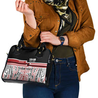 Personalised Toitu Te Tiriti Aotearoa 1840 Shoulder Handbag Red Kowhaiwhai Puhoro LT9 - Polynesian Pride