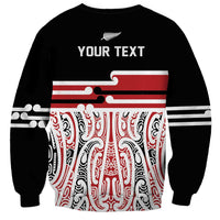 Personalised Toitu Te Tiriti Aotearoa 1840 Sweatshirt Red Kowhaiwhai Puhoro LT9 - Polynesian Pride