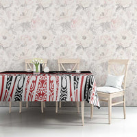 Personalised Toitu Te Tiriti Aotearoa 1840 Tablecloth Red Kowhaiwhai Puhoro LT9 - Polynesian Pride