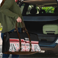 Personalised Toitu Te Tiriti Aotearoa 1840 Travel Bag Red Kowhaiwhai Puhoro LT9 - Polynesian Pride