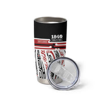 Personalised Toitu Te Tiriti Aotearoa 1840 Tumbler Cup Red Kowhaiwhai Puhoro LT9 - Polynesian Pride