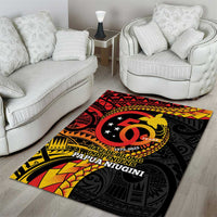 Papua New Guinea Tribal Tattoo Area Rug 50th Independence Anniversary