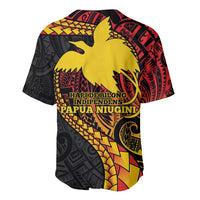 Papua New Guinea Tribal Tattoo Baseball Jersey 50th Independence Anniversary