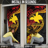 Papua New Guinea Tribal Tattoo Door Cover 50th Independence Anniversary - Polynesian Pride