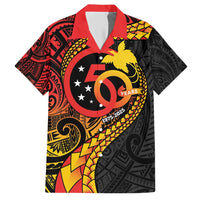 Papua New Guinea Tribal Tattoo Hawaiian Shirt 50th Independence Anniversary LT9 Black - Polynesian Pride