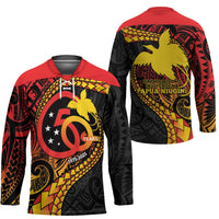 Papua New Guinea Tribal Tattoo Hockey Jersey 50th Independence Anniversary LT9 - Polynesian Pride