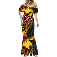 Papua New Guinea Tribal Tattoo Mermaid Dress 50th Independence Anniversary