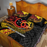 Papua New Guinea Tribal Tattoo Quilt Bed Set 50th Independence Anniversary LT9 - Polynesian Pride