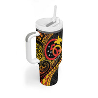 Papua New Guinea Tribal Tattoo Tumbler With Handle 50th Independence Anniversary LT9 - Polynesian Pride