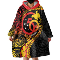 Papua New Guinea Tribal Tattoo Wearable Blanket Hoodie 50th Independence Anniversary LT9 - Polynesian Pride
