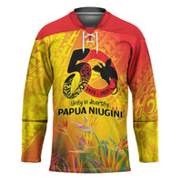 Papua New Guinea Unity in Diversity Hockey Jersey 50th Indipendens Papua Niugini LT9 Unisex Gold - Polynesian Pride