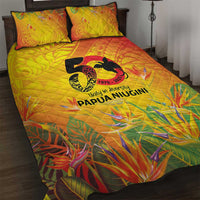 Papua New Guinea Unity in Diversity Quilt Bed Set 50th Indipendens Papua Niugini LT9 Gold - Polynesian Pride