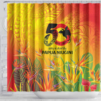 Papua New Guinea Unity in Diversity Shower Curtain 50th Indipendens Papua Niugini
