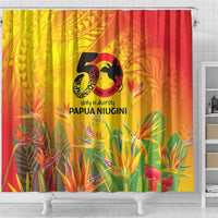 Papua New Guinea Unity in Diversity Shower Curtain 50th Indipendens Papua Niugini